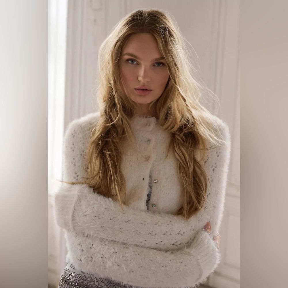 Free People Celeste Cardigan in Ivory